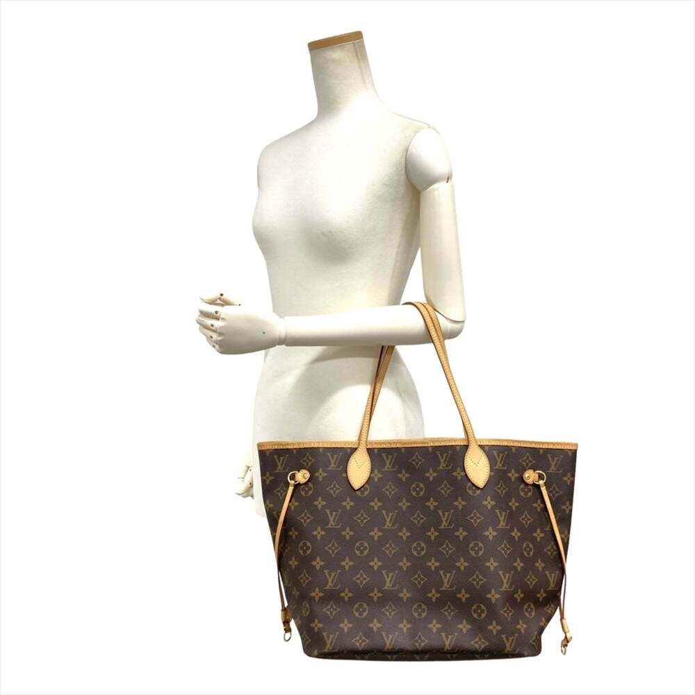 LOUIS VUITTON Authentic Brown Monogram Canvas Neverfull MM Tote Bag - Picture 2 of 10
